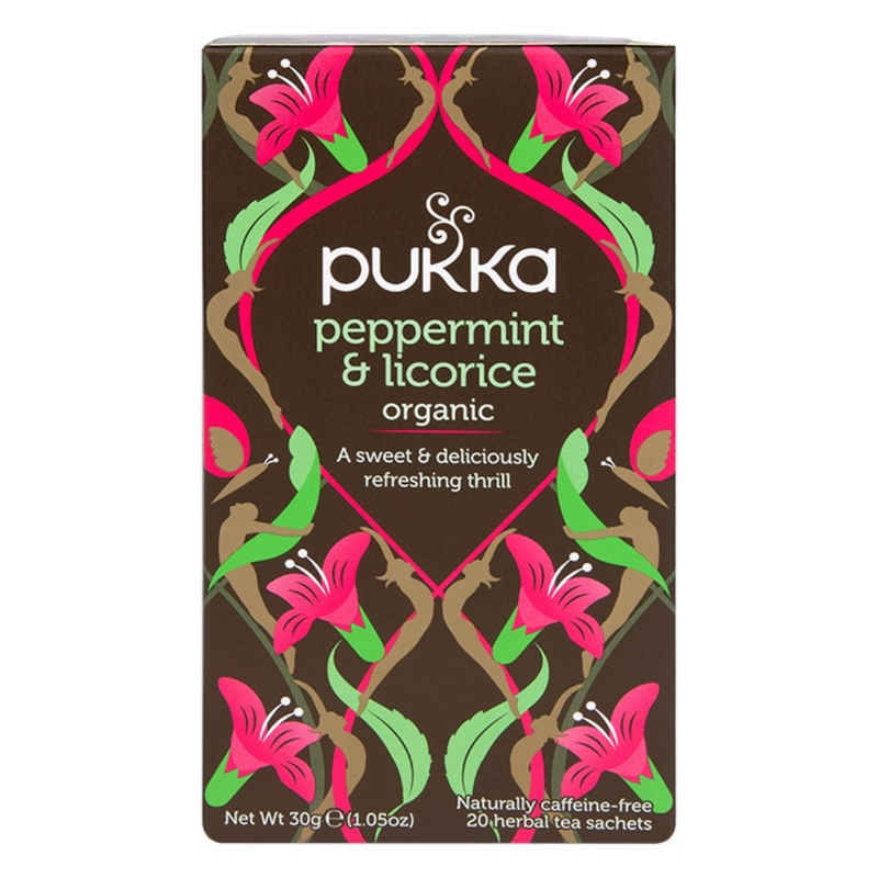 Pukka Peppermint & Licorice Tea 20 Tea Bags | London Grocery