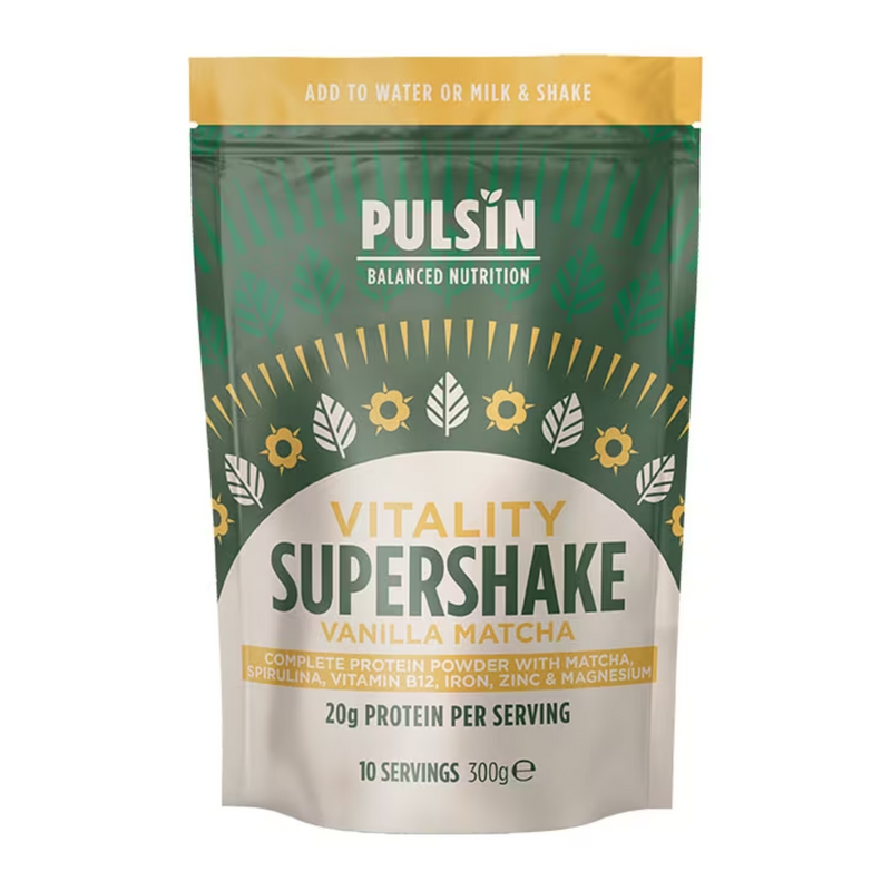 Pulsin Supershake Vitality Vanilla Matcha 300g | London Grocery