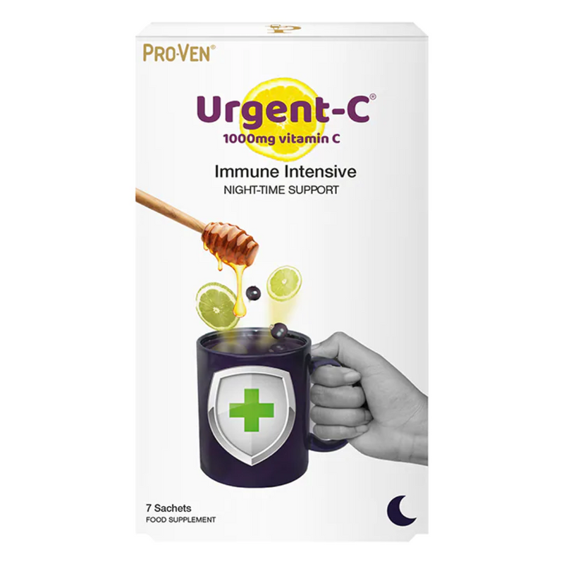 Pro-Ven Urgent-C 1000mg Vitamin C Night-time Support 7 Effervescent Sachets | London Grocery