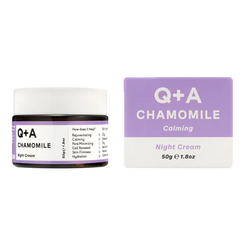 Q+A Chamomile Night Cream 50g | London Grocery
