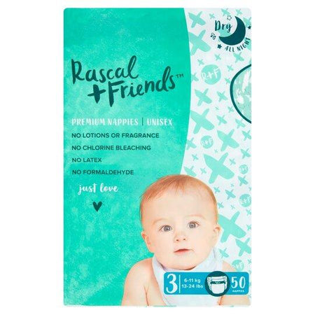 Rascal & Friends Essential Size 3 Nappies 50 Pack-London Grocery