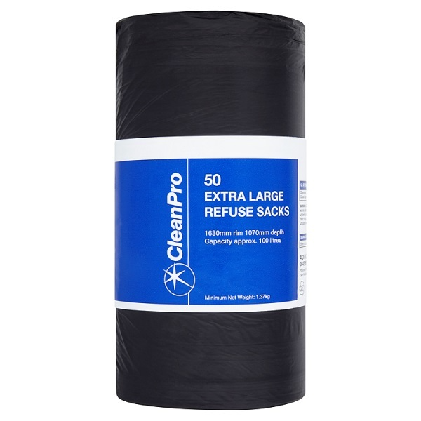 CleanPro Extra Large Refuse Sacks x 50 -London Grocery