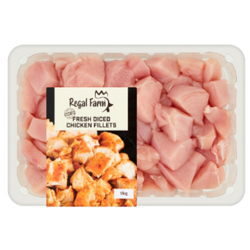 Regal Farm Fresh Diced Chicken Fillets 1kg x 1 Pack | London Grocery