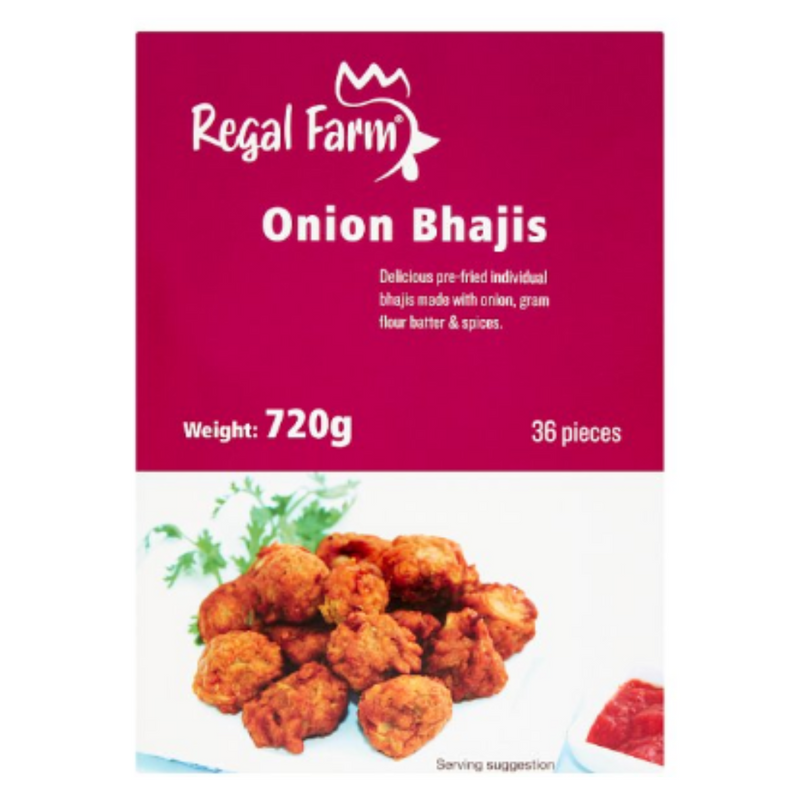 Regal Farm 36 Onion Bhajis 720g x 15 Packs | London Grocery