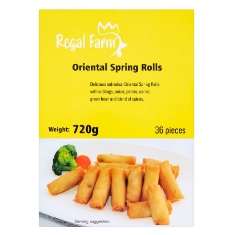 Regal Farm 36 Oriental Spring Rolls 720g x 15 Packs | London Grocery