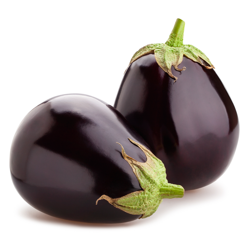 Round Aubergine 500gr | Indian Eggplant Brinjal 1 unit - London Grocery