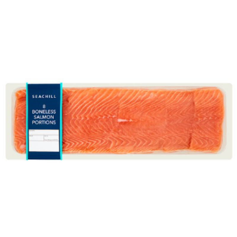 Seachill 8 Boneless Salmon Portions 1Kg x 4 Packs | London Grocery