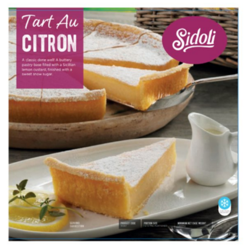 Sidoli Tart Au Citron 1.400kg x 6 Packs | London Grocery