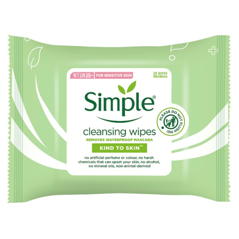 Simple Face Wipes Cleansing 25 wipes - London Grocery
