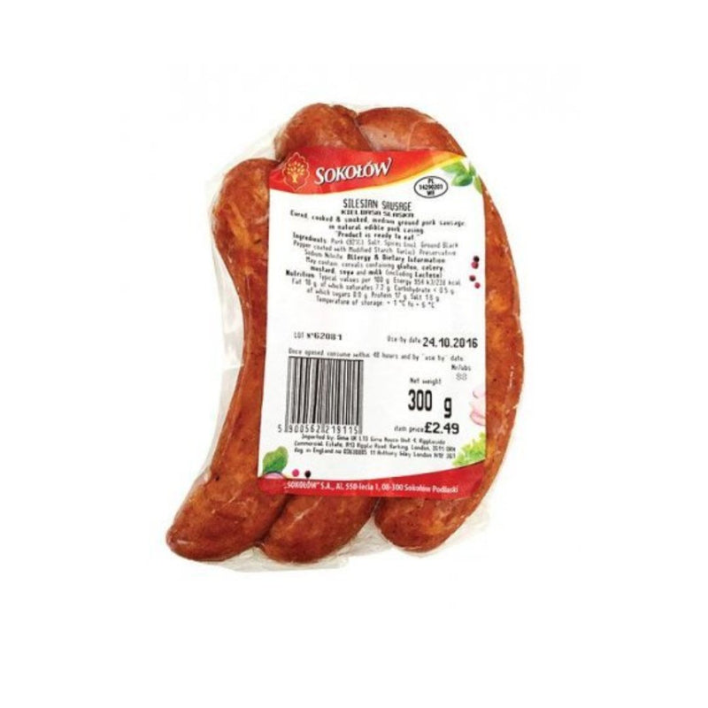 Sokolow Slesian Sausage (Slaska Sausage) 300gr-London Grocery