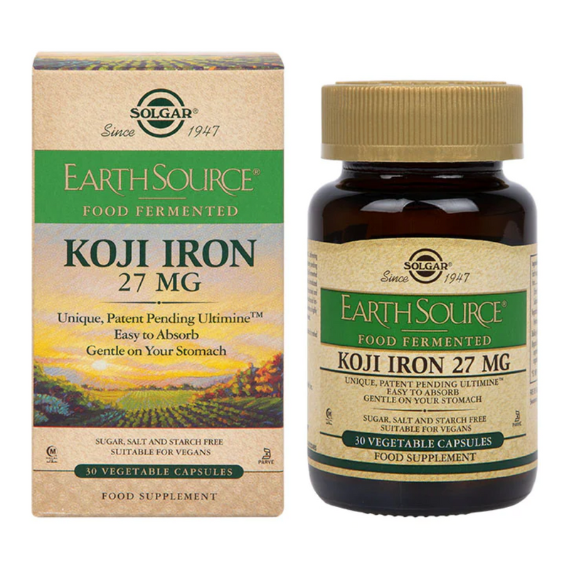 Solgar Earth Source Food Fermented Koji Iron 30 Capsules | London Grocery