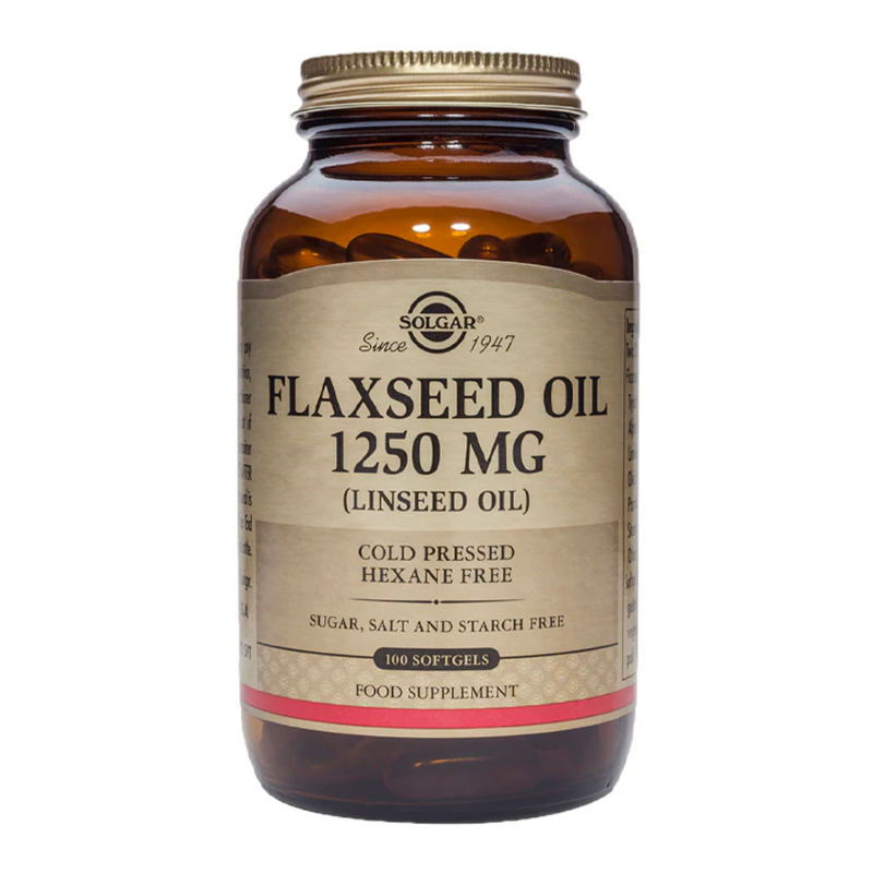 Solgar Cold Pressed Flaxseed Oil 1250mg 100 Softgels | London Grocery