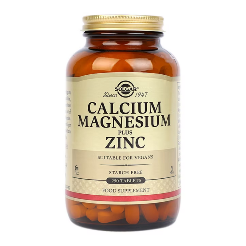 Solgar Calcium Magnesium plus Zinc 250 Tablets | London Grocery