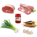 Springtime Lamb and Brisket Box | 6 Ingredients | Lamb Neck | Rolled Brisket |Spring Onion | Red Peppers | Rainbow Carrots | Garlic | London Grocery