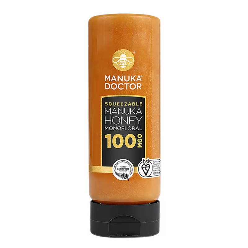 Manuka Doctor Monofloral Manuka Honey MGO 100 Squeeze 500g | London Grocery