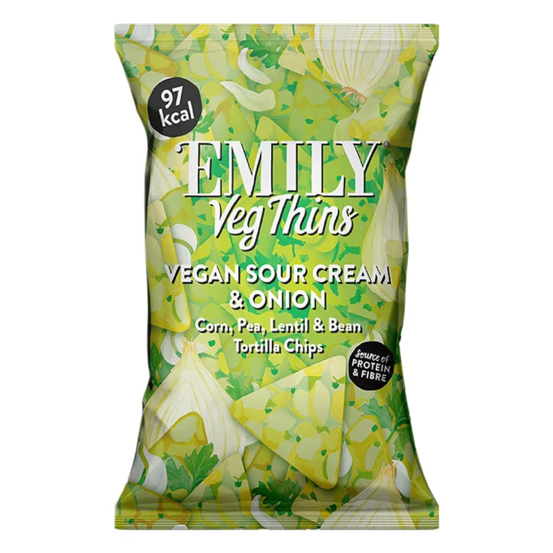 Emily Veg Thins Vegan Sour Cream & Onion 23g | London Grocery
