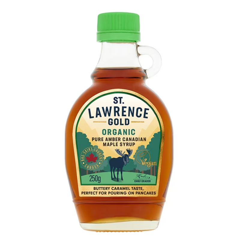 St Lawrence Organic Amber & Rich Maple Syrup 250g | London Grocery