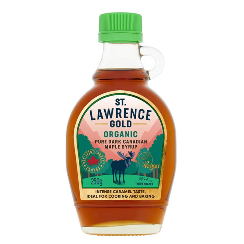 St. Lawrence Gold Organic Pure Dark Canadian Maple Syrup 250g | London Grocery