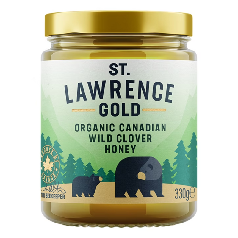 St. Lawrence Gold Organic Canadian Wild Clover Honey 330g | London Grocery