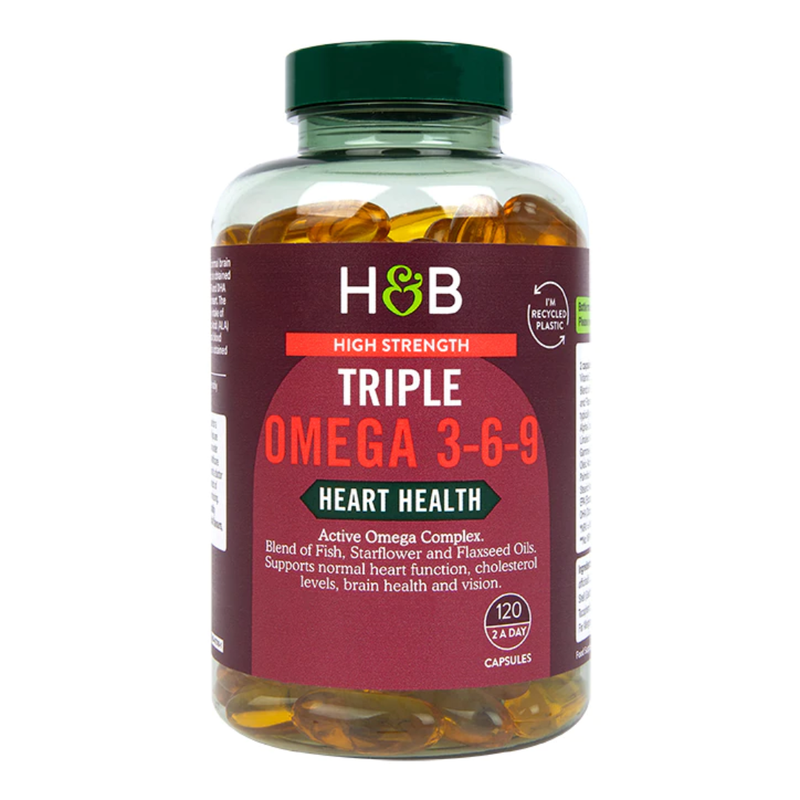 Holland & Barrett High Strength Triple Omega 3-6-9 120 Capsules | London Grocery