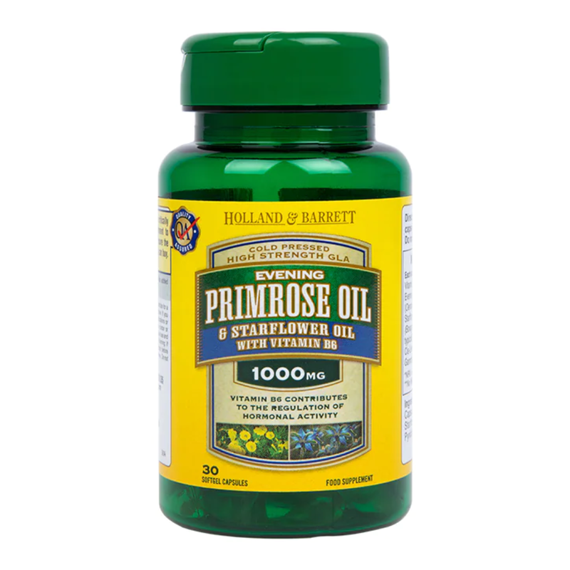 Holland & Barrett Evening Primrose & Starflower Oil 1000mg 30 Capsules | London Grocery