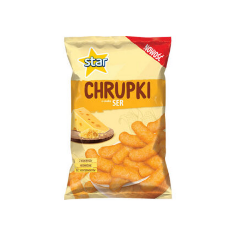 Star Chrupki – Cheese Flavoured Corn Snacks 120gr-London Grocery