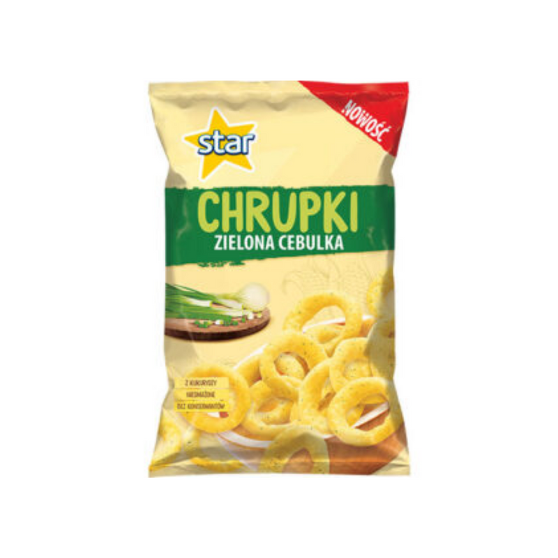 Star Chrupki – Spring Onion Flavoured Corn Snacks 120gr-London Grocery