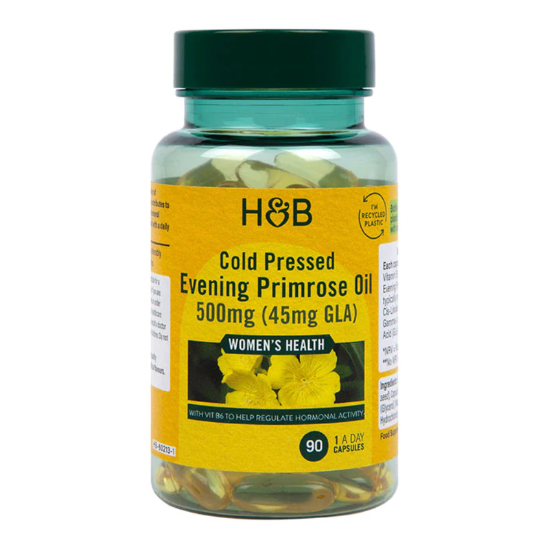 Holland & Barrett Cold Pressed Evening Primrose Oil 500mg 90 Capsules | London Grocery