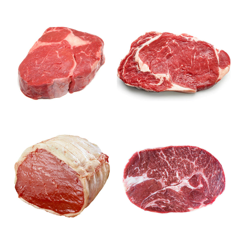 Premium Beef Steak Selection Box | Ribeye Steak | Sirloin Steak | Topside Beef | Chuck Steak | London Grocery
