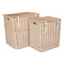 White Wash Vintner Storage Hamper Set 2 | London Grocery