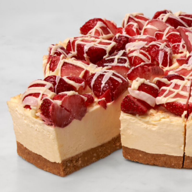 English Cheesecake Company Strawberries & Cream Cheesecake 1.89kg -London Grocery