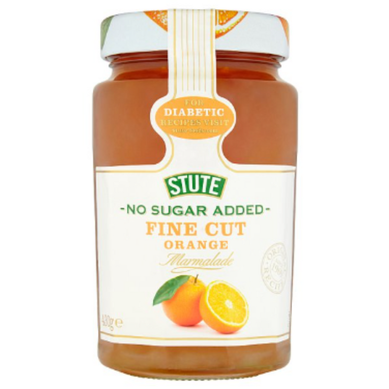 Stute No Sugar Added Fine Cut Orange Marmalade 430g x 6 - London Grocery