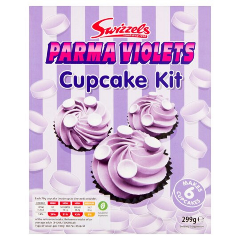Swizzels Parma Violets Cupcake Kit 299gr-London Grocery