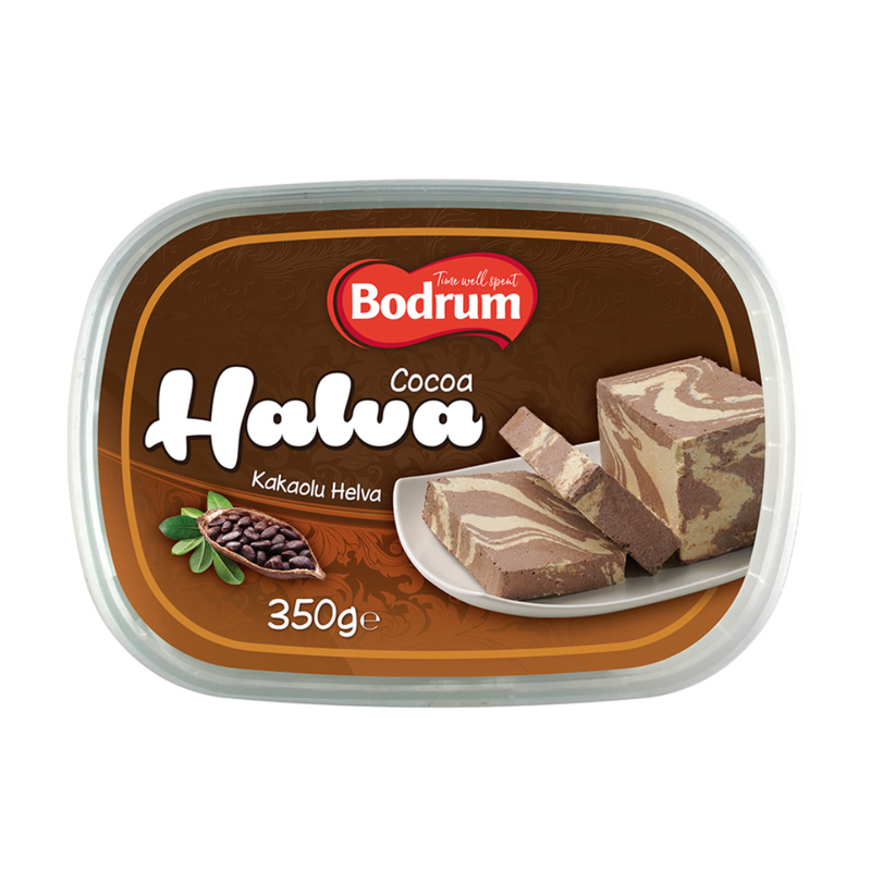 Bodrum Tahini Halva with Cocoa (Kakaolu Helva) 350gr -London Grocery