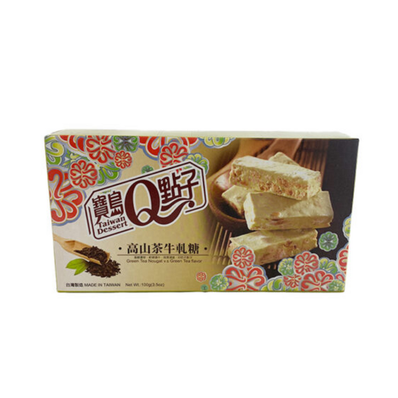 Taiwan Dessert Nougat (Green Tea Flavour) 100gr-London Grocery