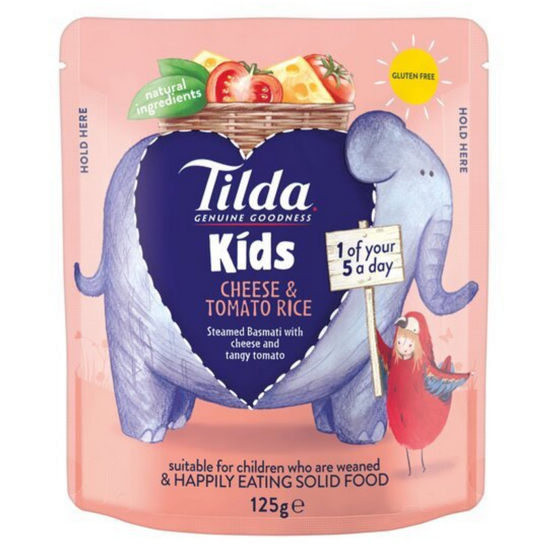 Tilda Kids Cheese & Tomato Rice 125gr-London Grocery