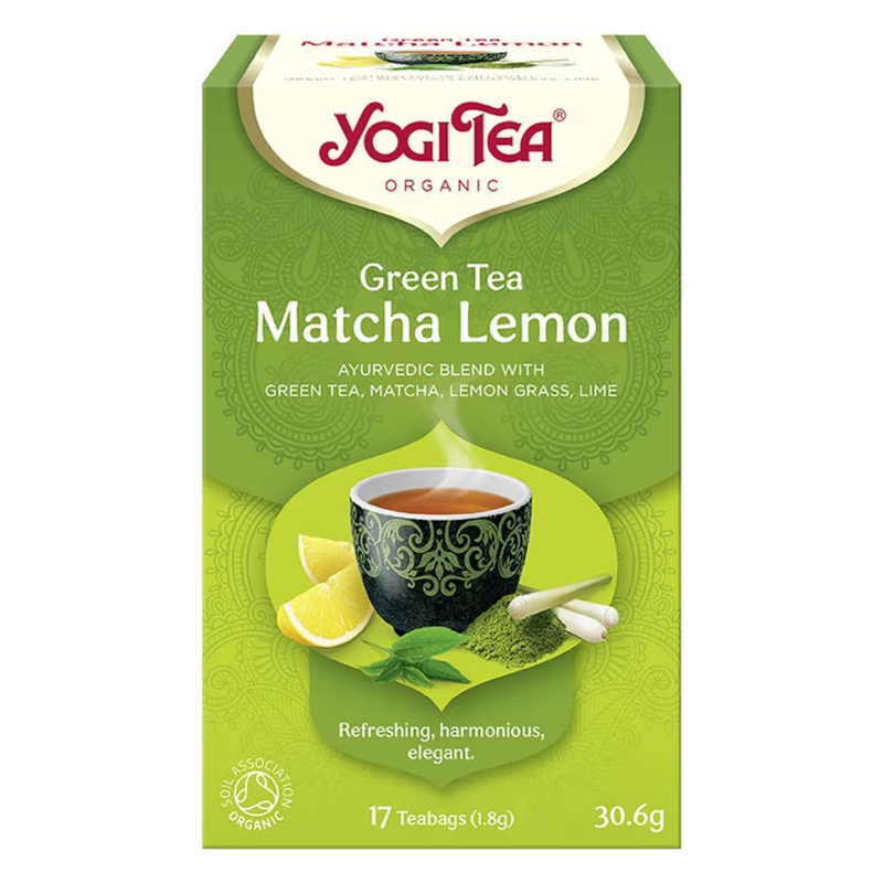 Yogi Tea Green Tea Matcha Lemon Organic 17 Tea Bags | London Grocery