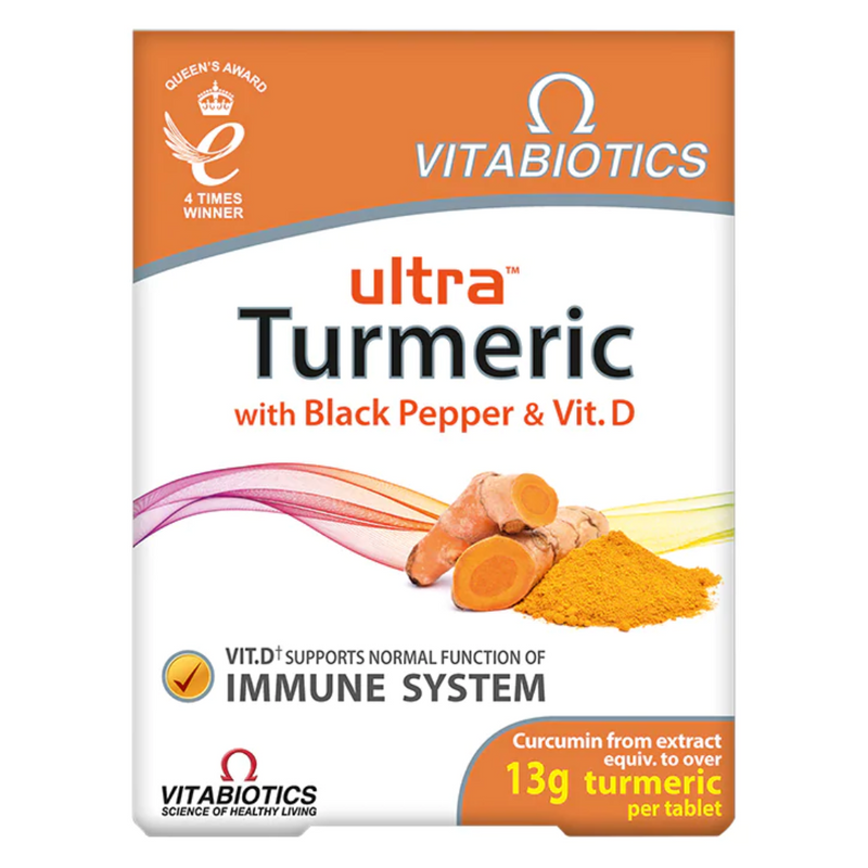 Vitabiotics Ultra Turmeric with Black Pepper & Vitamin D 60 Tablets | London Grocery