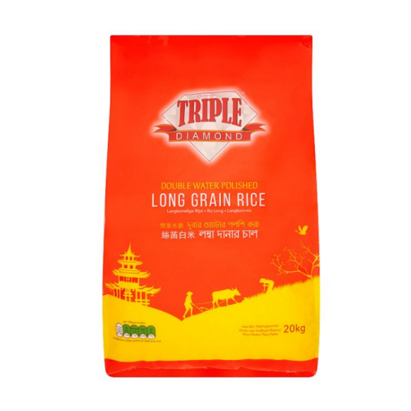 
Triple Diamond Long Grain Rice 20kg - London Grocery