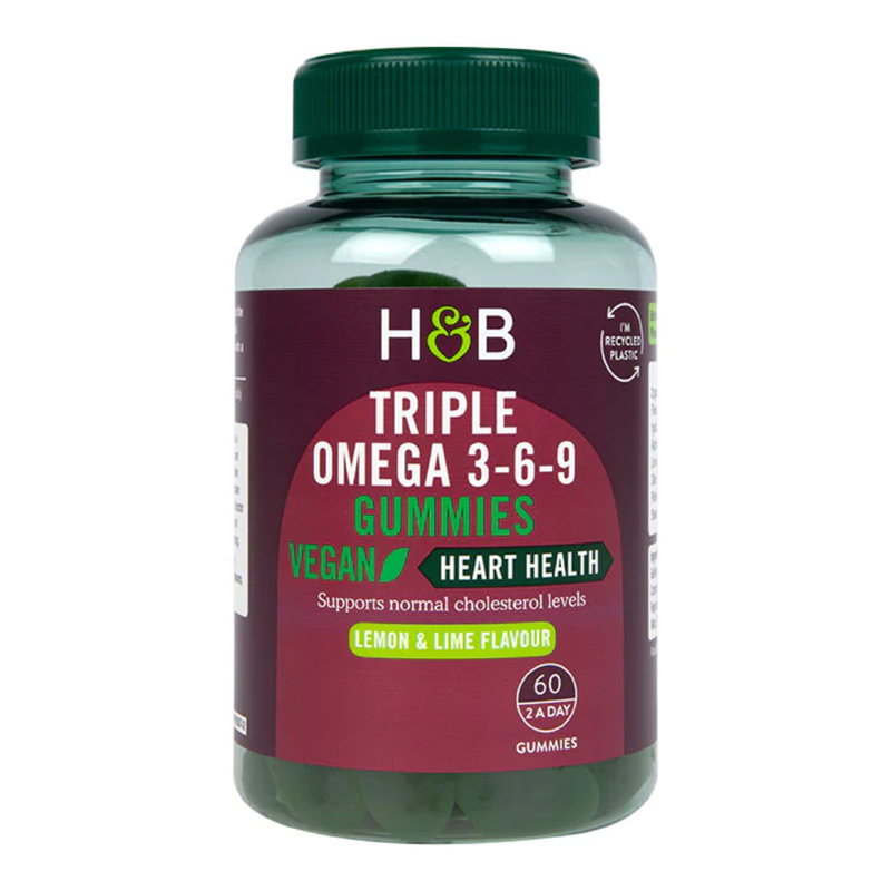 Holland & Barrett Vegan Triple Omega 3-6-9 Oil 1000mg 60 Gummies | London Grocery