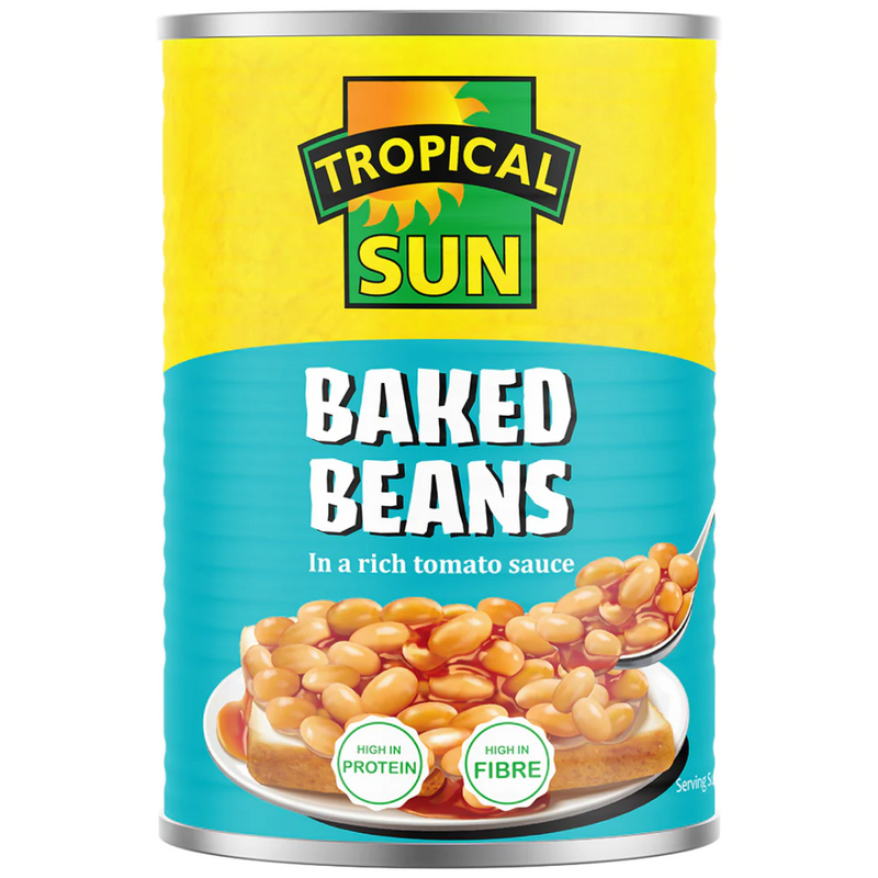 Tropical Sun Baked Beans in Tomato Sauce 12 x 400g  | London Grocery