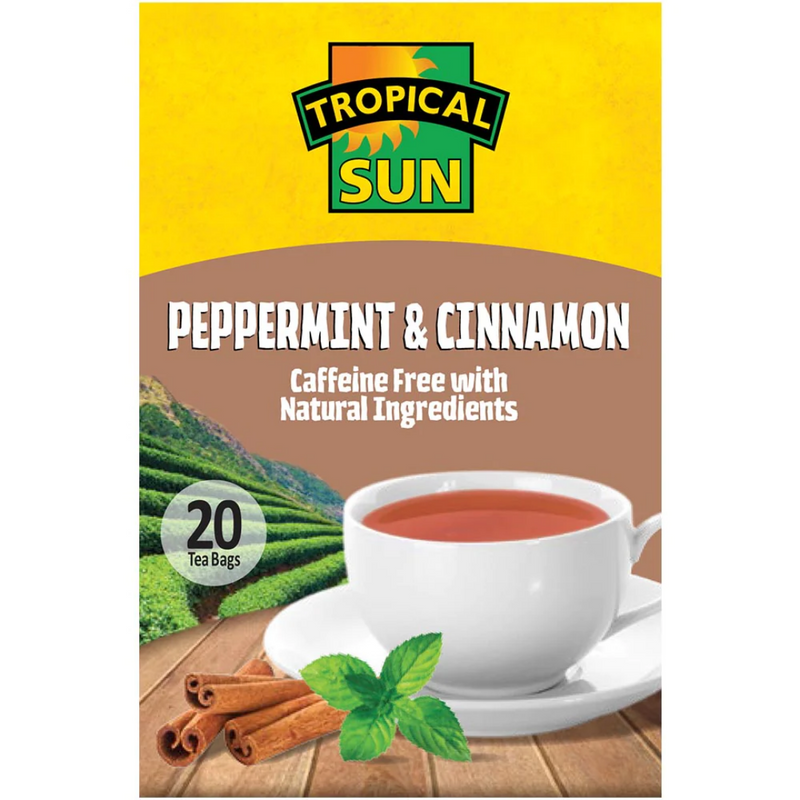 Tropical Sun Cinnamon & Peppermint Tea 6 x 30g | London Grocery