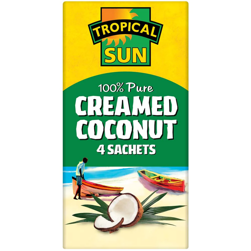 Tropical Sun Creamed Coconut Sachet 12 x 4 x 50g | London Grocery