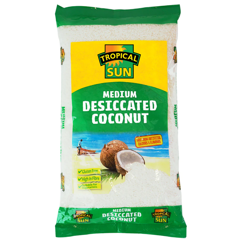 Tropical Sun Desiccated Coconut Medium 6 x 1kg | London Grocery