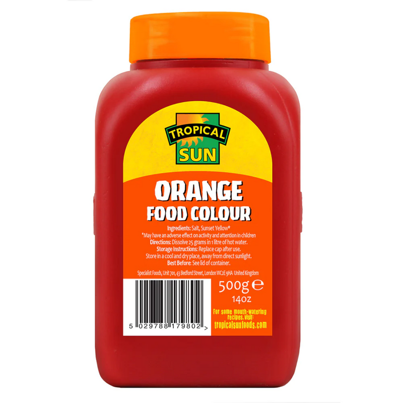 Tropical Sun Food Colour Orange 20 x 500g  | London Grocery