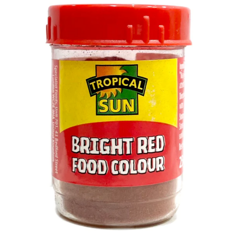 Tropical Sun Food Colour Bright Red 12 x 25g | London Grocery