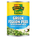 Tropical Sun Green Pigeon Peas with Coconut 12 x 425g  | London Grocery