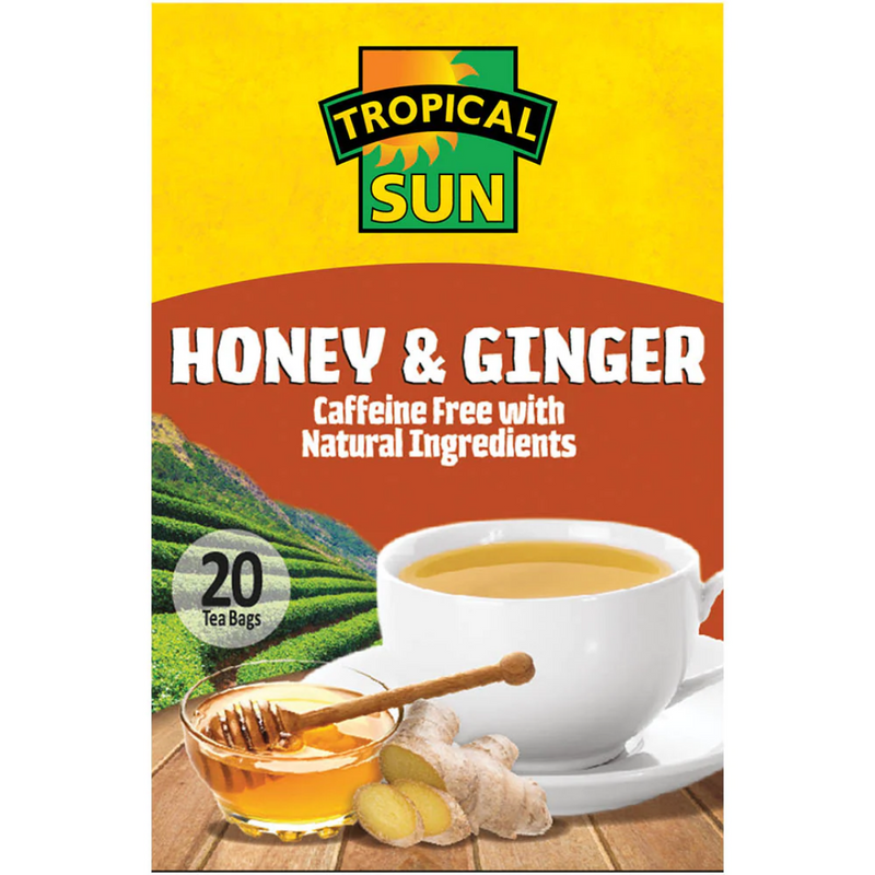 Tropical Sun Honey & Ginger Tea 36 x 70g | London Grocery