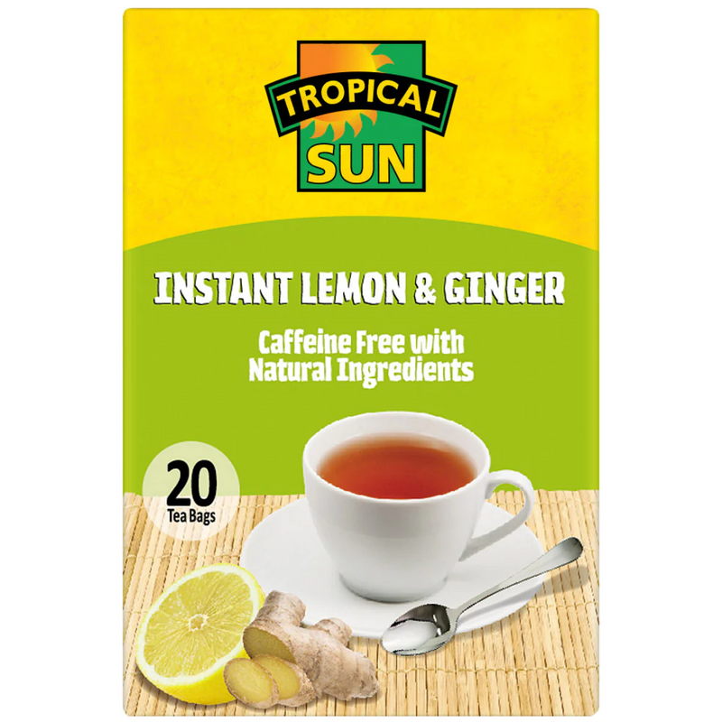 Tropical Sun Instant Lemon & Ginger Tea 36 x 60g | London Grocery