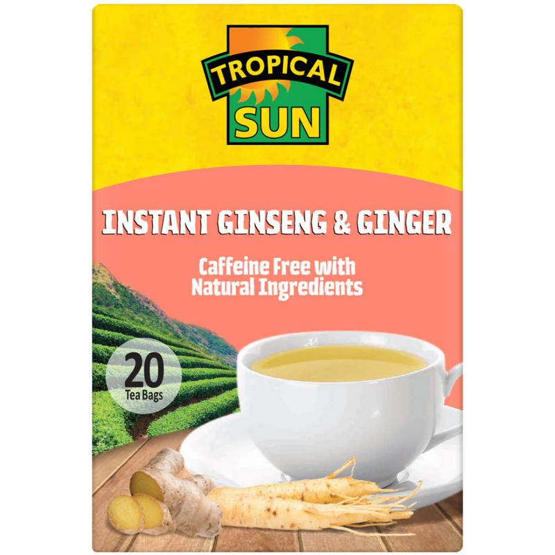 Tropical Sun Instant Ginseng & Ginger Tea 6 x 20’s | London Grocery